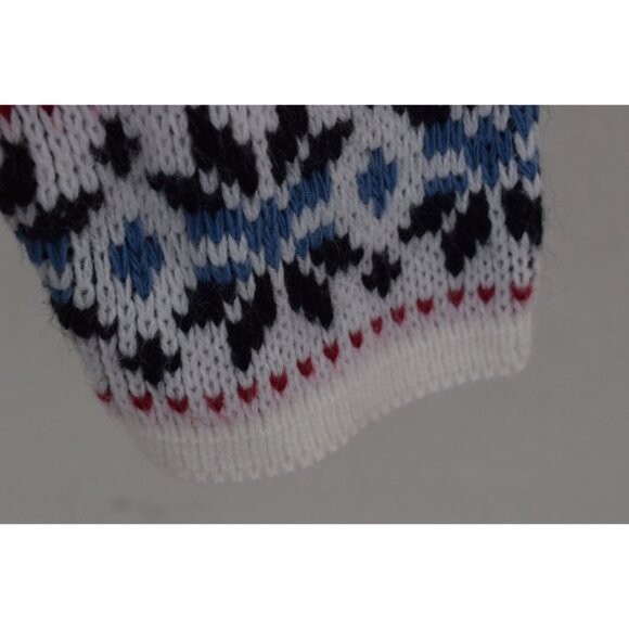 Vintage 90s Mock-neck Acrylic Snowflake  Sweater‎ size M - Picture 8 of 10